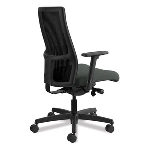 Ignition Series Mesh Mid-back Work Chair, Supports Up To 300 Lbs., Iron Ore Seat/black Back, Black Base