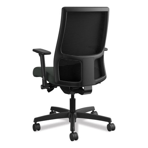 Image of Ignition Series Mesh Mid-back Work Chair, Supports Up To 300 Lbs., Iron Ore Seat/black Back, Black Base