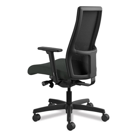 Image of Ignition Series Mesh Mid-back Work Chair, Supports Up To 300 Lbs., Iron Ore Seat/black Back, Black Base