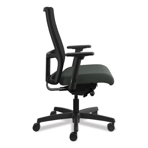 Image of Ignition Series Mesh Mid-back Work Chair, Supports Up To 300 Lbs., Iron Ore Seat/black Back, Black Base