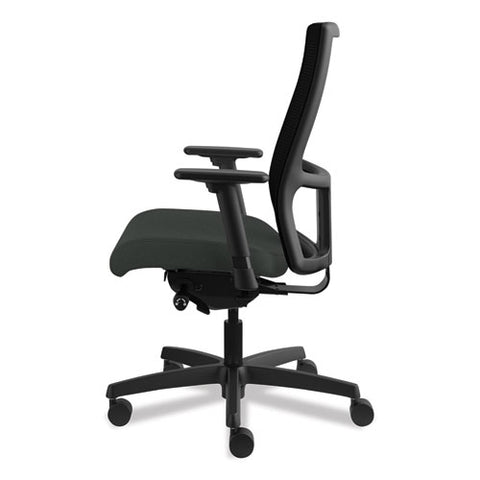 Image of Ignition Series Mesh Mid-back Work Chair, Supports Up To 300 Lbs., Iron Ore Seat/black Back, Black Base