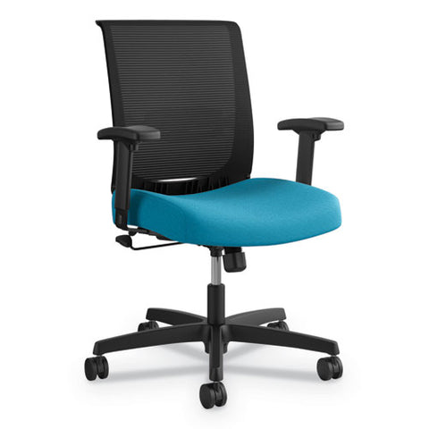 Image of Convergence Mid-back Task Chair With Syncho-tilt Control/seat Slide, Supports Up To 275 Lbs, Black Seat/back, Black Base