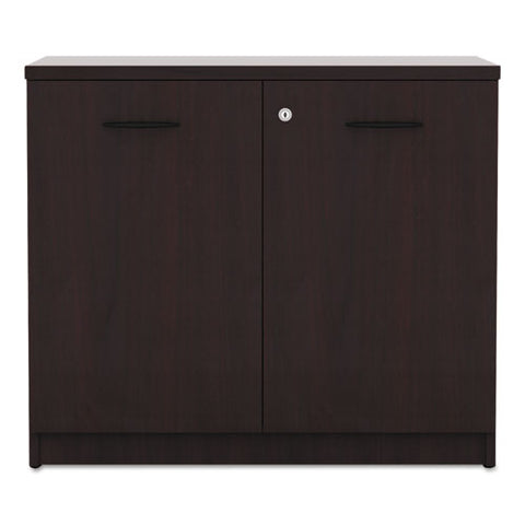 Image of Alera Valencia Series Storage Cabinet, 34 1/8w X 22 7/8d X 29 1/2h, Mahogany