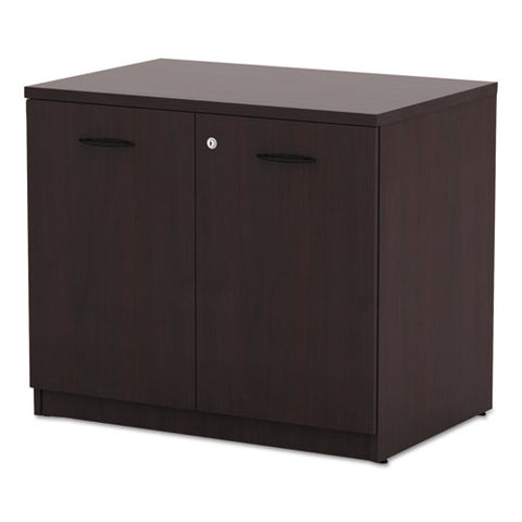 Image of Alera Valencia Series Storage Cabinet, 34 1/8w X 22 7/8d X 29 1/2h, Mahogany