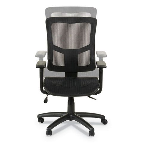 Image of Alera Elusion Ii Series Suspension Mesh Mid-back Synchro With Seat Slide Chair, Up To 275 Lbs, Black Seat/back, Black Base