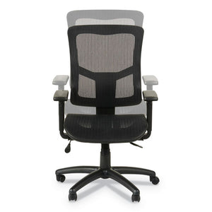 Alera Elusion Ii Series Suspension Mesh Mid-back Synchro With Seat Slide Chair, Up To 275 Lbs, Black Seat/back, Black Base