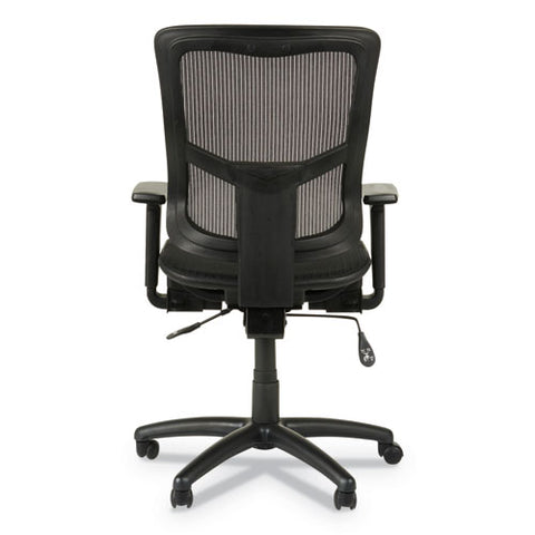 Image of Alera Elusion Ii Series Suspension Mesh Mid-back Synchro With Seat Slide Chair, Up To 275 Lbs, Black Seat/back, Black Base