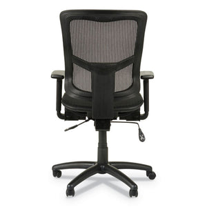 Alera Elusion Ii Series Suspension Mesh Mid-back Synchro With Seat Slide Chair, Up To 275 Lbs, Black Seat/back, Black Base