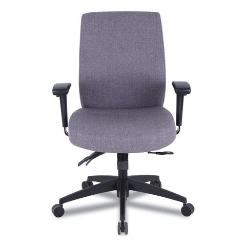 Image of Alera Wrigley Series 24/7 High Performance Mid-back Multifunction Task Chair, Up To 275 Lbs, Gray Seat/back, Black Base