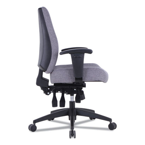 Image of Alera Wrigley Series 24/7 High Performance Mid-back Multifunction Task Chair, Up To 275 Lbs, Gray Seat/back, Black Base