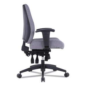 Alera Wrigley Series 24/7 High Performance Mid-back Multifunction Task Chair, Up To 275 Lbs, Gray Seat/back, Black Base