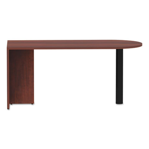 Image of Alera Valencia Series D-top Desk, 65w X 29.5d X 29.5h, Medium Cherry