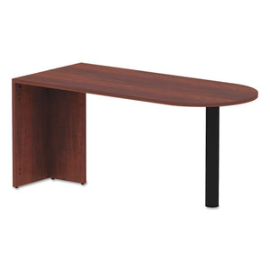 Alera Valencia Series D-top Desk, 65w X 29.5d X 29.5h, Medium Cherry