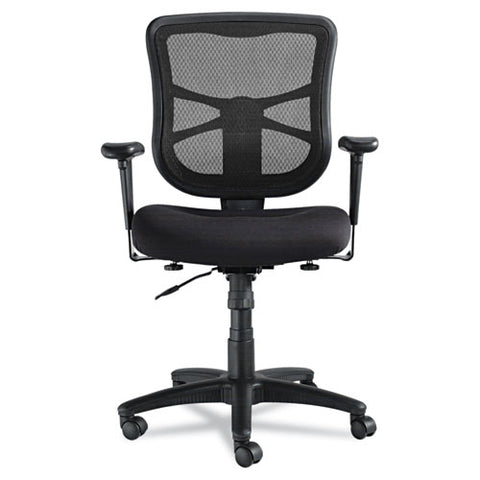 Image of Alera Elusion Series Mesh Mid-back Swivel/tilt Chair, Supports Up To 275 Lbs., Black Seat/black Back, Black Base