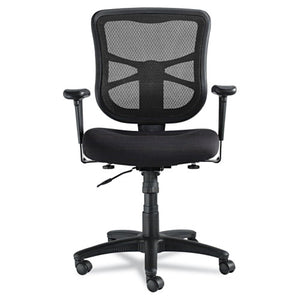 Alera Elusion Series Mesh Mid-back Swivel/tilt Chair, Supports Up To 275 Lbs., Black Seat/black Back, Black Base