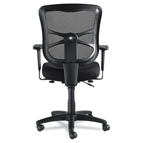 Image of Alera Elusion Series Mesh Mid-back Swivel/tilt Chair, Supports Up To 275 Lbs., Black Seat/black Back, Black Base