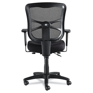 Alera Elusion Series Mesh Mid-back Swivel/tilt Chair, Supports Up To 275 Lbs., Black Seat/black Back, Black Base