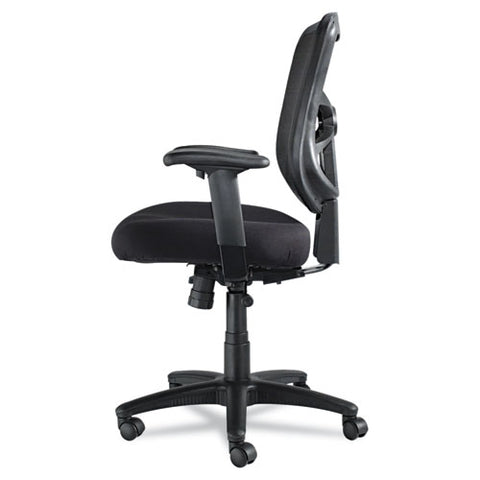 Image of Alera Elusion Series Mesh Mid-back Swivel/tilt Chair, Supports Up To 275 Lbs., Black Seat/black Back, Black Base