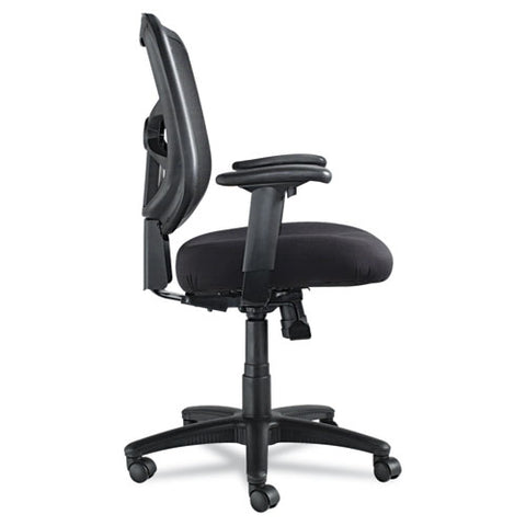 Image of Alera Elusion Series Mesh Mid-back Swivel/tilt Chair, Supports Up To 275 Lbs., Black Seat/black Back, Black Base