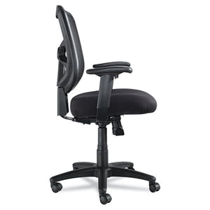 Alera Elusion Series Mesh Mid-back Swivel/tilt Chair, Supports Up To 275 Lbs., Black Seat/black Back, Black Base