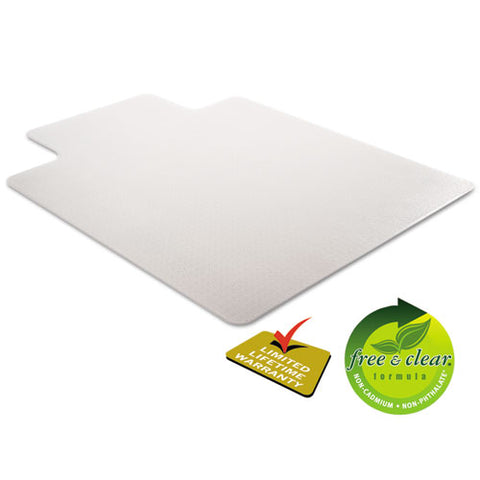 Image of Duramat Moderate Use Chair Mat, Low Pile Carpet, Flat, 36 X 48, Lipped, Clear