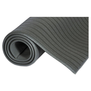 Ribbed Vinyl Anti-fatigue Mat, 24 X 36, Black