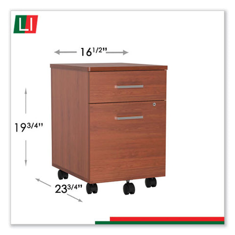 Image of Trento Line Mobile Pedestal File, 16.5w X 19.75d X 23.63h, Cherry