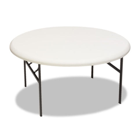 Image of Indestructables Too 1200 Series Resin Folding Table, 48 Dia X 29h, Platinum