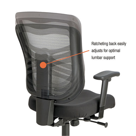 Image of Alera Elusion Series Mesh Mid-back Swivel/tilt Chair, Supports Up To 275 Lbs., Black Seat/white Back, Black Base