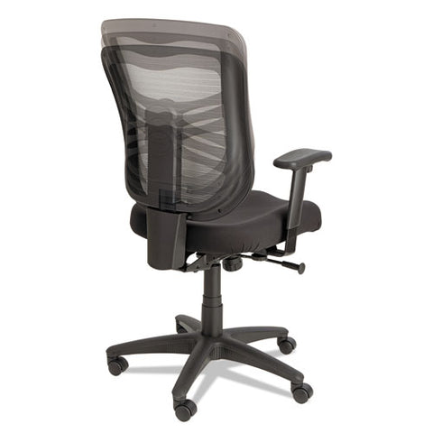 Image of Alera Elusion Series Mesh Mid-back Swivel/tilt Chair, Supports Up To 275 Lbs., Black Seat/white Back, Black Base