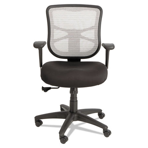 Image of Alera Elusion Series Mesh Mid-back Swivel/tilt Chair, Supports Up To 275 Lbs., Black Seat/white Back, Black Base