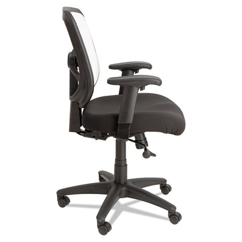 Image of Alera Elusion Series Mesh Mid-back Swivel/tilt Chair, Supports Up To 275 Lbs., Black Seat/white Back, Black Base