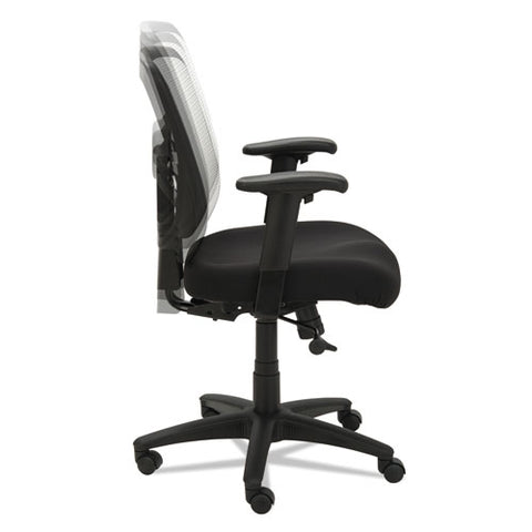 Image of Alera Elusion Series Mesh Mid-back Swivel/tilt Chair, Supports Up To 275 Lbs., Black Seat/white Back, Black Base