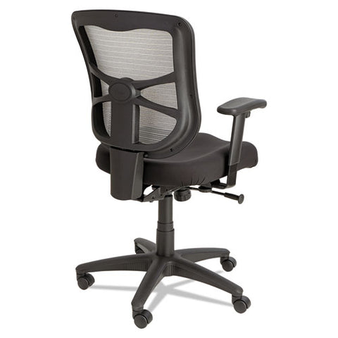 Image of Alera Elusion Series Mesh Mid-back Swivel/tilt Chair, Supports Up To 275 Lbs., Black Seat/white Back, Black Base