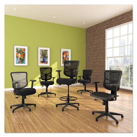 Image of Alera Elusion Series Mesh Mid-back Swivel/tilt Chair, Supports Up To 275 Lbs., Black Seat/white Back, Black Base