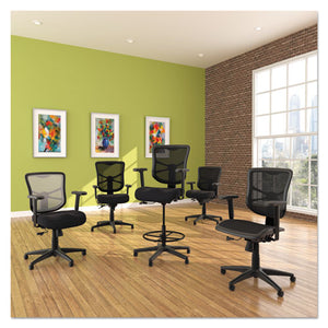 Alera Elusion Series Mesh Mid-back Swivel/tilt Chair, Supports Up To 275 Lbs., Black Seat/white Back, Black Base