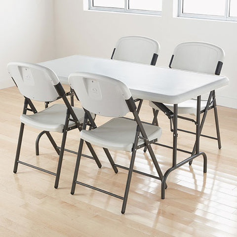 Image of Indestructables Too 1200 Series Folding Table, 60w X 30d X 29h, Platinum