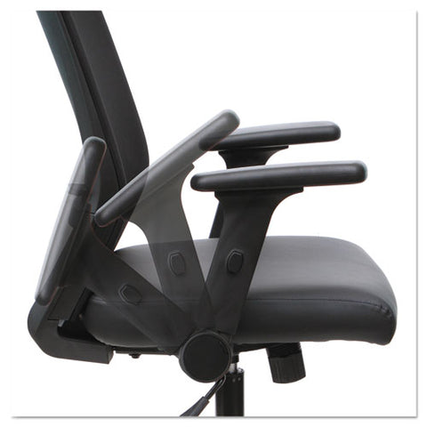 Image of Alera Eb-t Series Synchro Mid-back Flip-arm Chair, Supports Up To 275 Lbs, Black Seat/black Back, Black Base