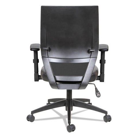 Image of Alera Eb-t Series Synchro Mid-back Flip-arm Chair, Supports Up To 275 Lbs, Black Seat/black Back, Black Base