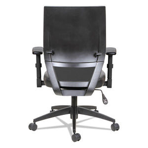 Alera Eb-t Series Synchro Mid-back Flip-arm Chair, Supports Up To 275 Lbs, Black Seat/black Back, Black Base