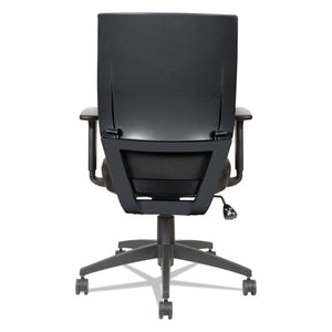 Alera Eb-t Series Synchro Mid-back Flip-arm Chair, Supports Up To 275 Lbs, Black Seat/black Back, Black Base