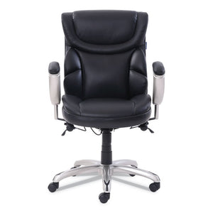 Emerson Task Chair, Supports Up To 300 Lbs., Black Seat/black Back, Silver Base