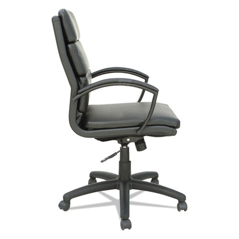 Image of Alera Neratoli Mid-back Slim Profile Chair, Supports Up To 275 Lbs, Black Seat/black Back, Black Base