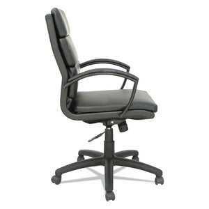 Alera Neratoli Mid-back Slim Profile Chair, Supports Up To 275 Lbs, Black Seat/black Back, Black Base