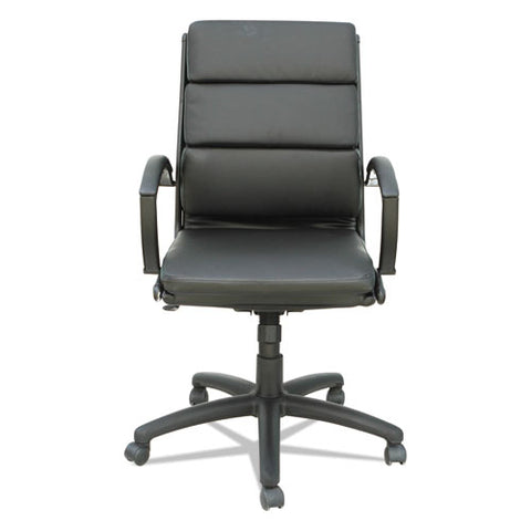 Image of Alera Neratoli Mid-back Slim Profile Chair, Supports Up To 275 Lbs, Black Seat/black Back, Black Base