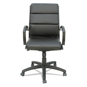 Alera Neratoli Mid-back Slim Profile Chair, Supports Up To 275 Lbs, Black Seat/black Back, Black Base