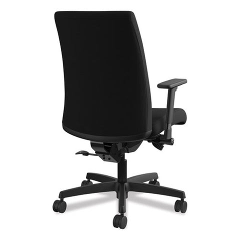 Image of Ignition Series Mid-back Work Chair, Supports Up To 300 Lbs., Black Seat/black Back, Black Base