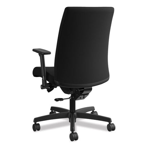 Image of Ignition Series Mid-back Work Chair, Supports Up To 300 Lbs., Black Seat/black Back, Black Base