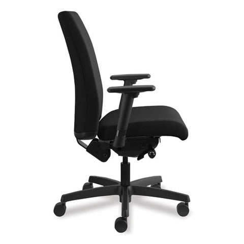 Image of Ignition Series Mid-back Work Chair, Supports Up To 300 Lbs., Black Seat/black Back, Black Base