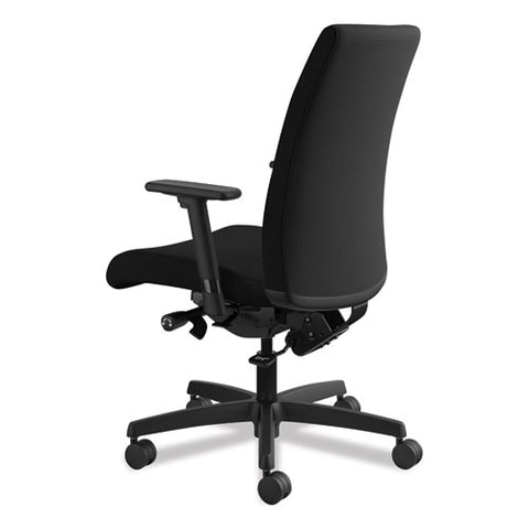 Image of Ignition Series Mid-back Work Chair, Supports Up To 300 Lbs., Black Seat/black Back, Black Base